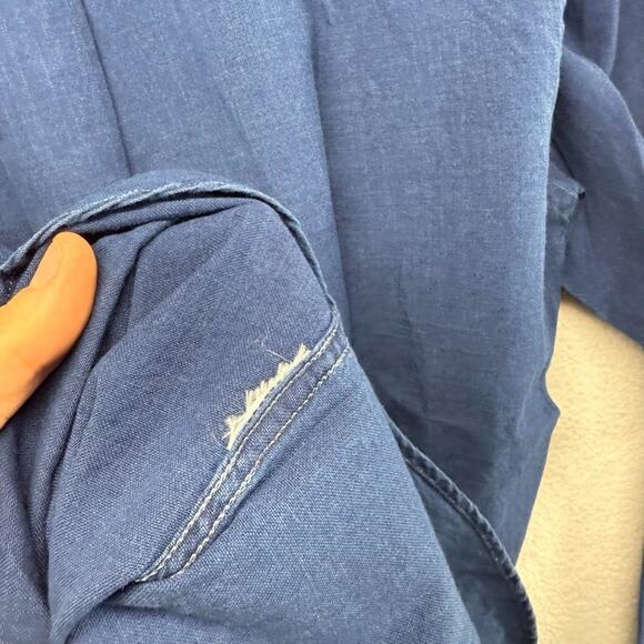 Gant Oxford Shirt Men's Medium Blue Indigo The Hugger New Haven Retro Preppy - Picture 10 of 12